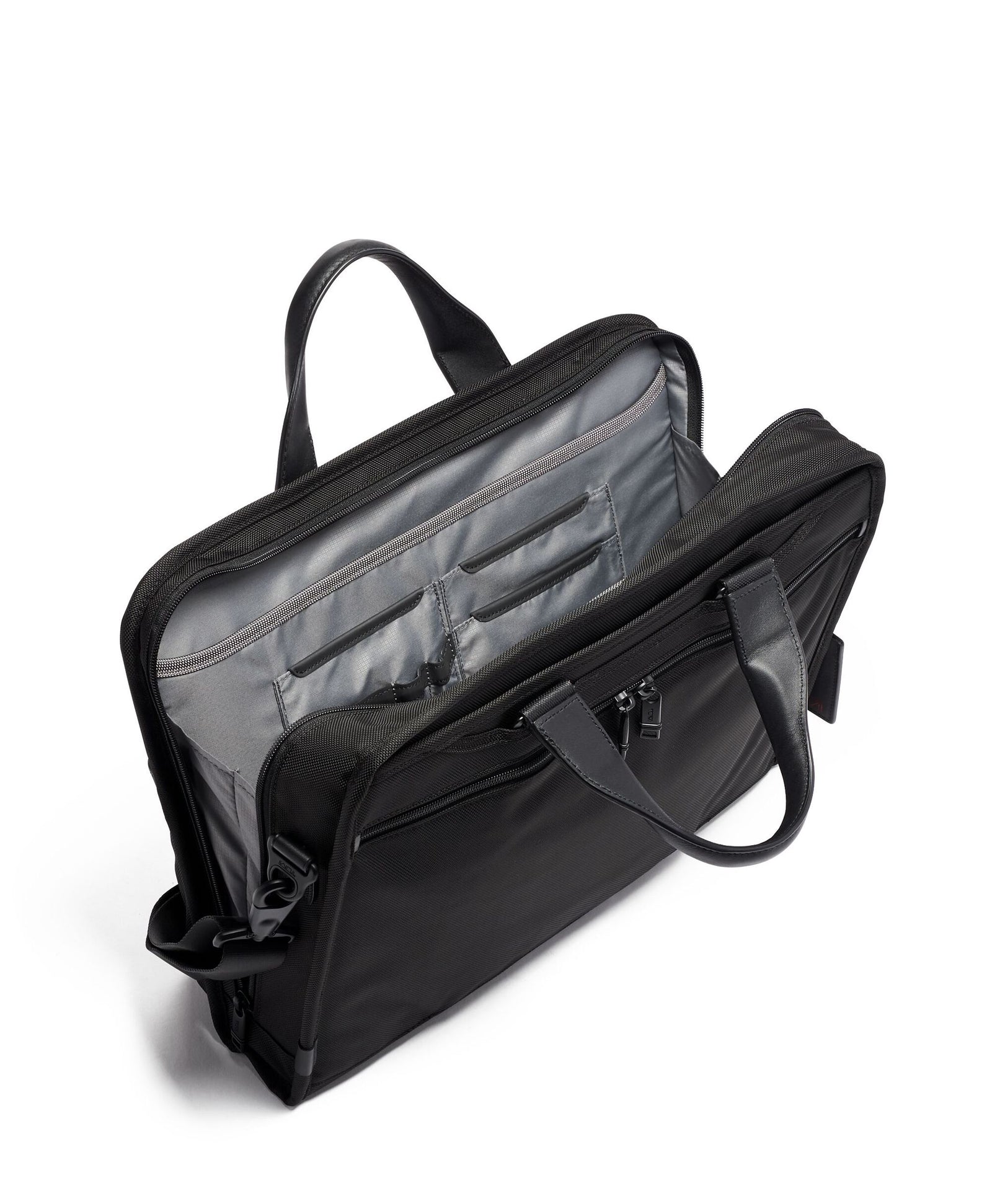 Alpha Compact Large Laptop Brief - Black