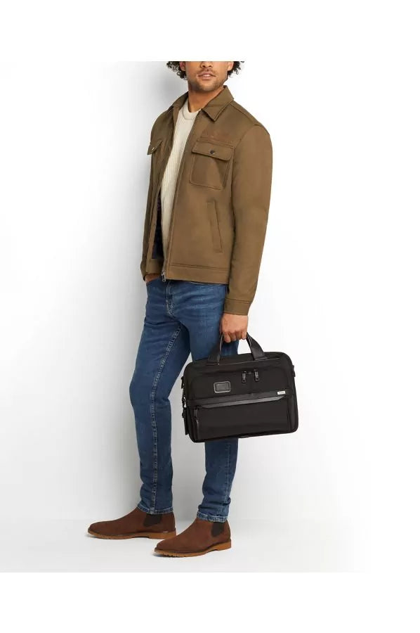 Alpha 3 - Small Screen Expandable Laptop Brief - Black