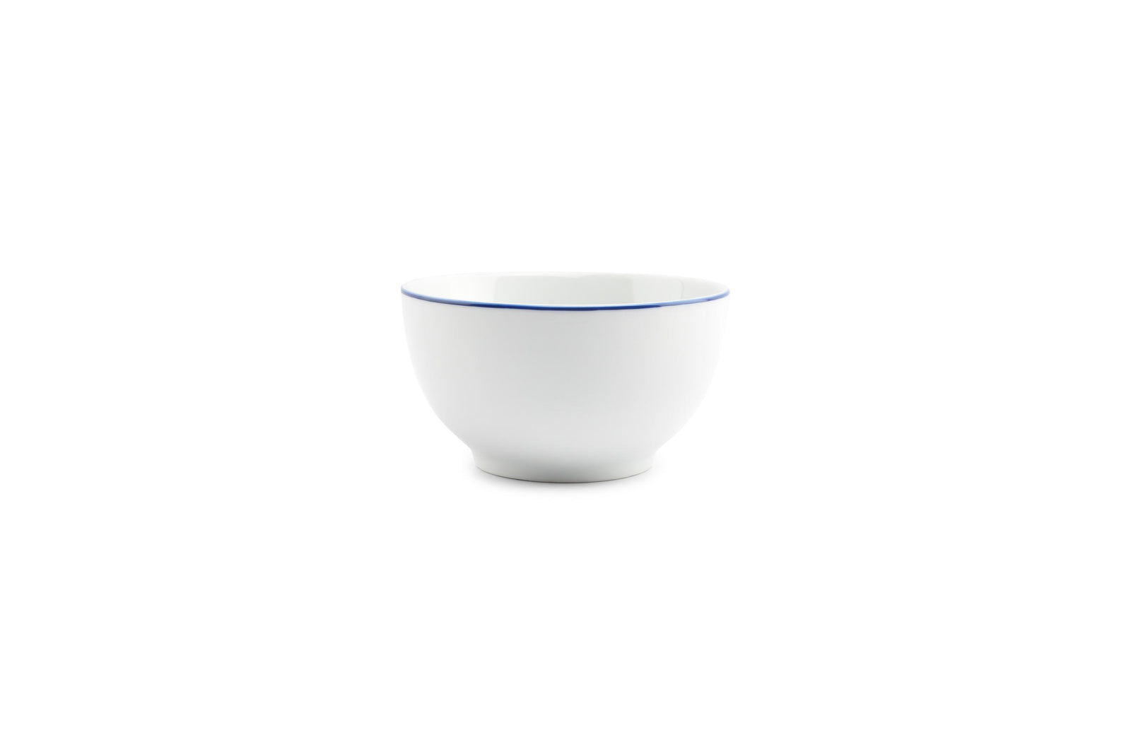 S&P - Basic White Kom 14xH8cm blue rim Basic White - 1 SET - 6 stuks