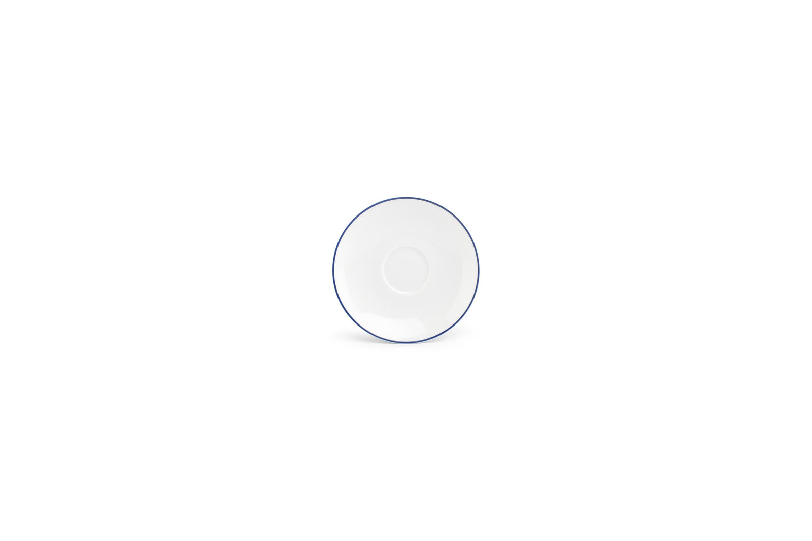 S&P - Basic White Soucoupe à moka 12,5cm blue rim Basic White - 1 SET - 6 pièces