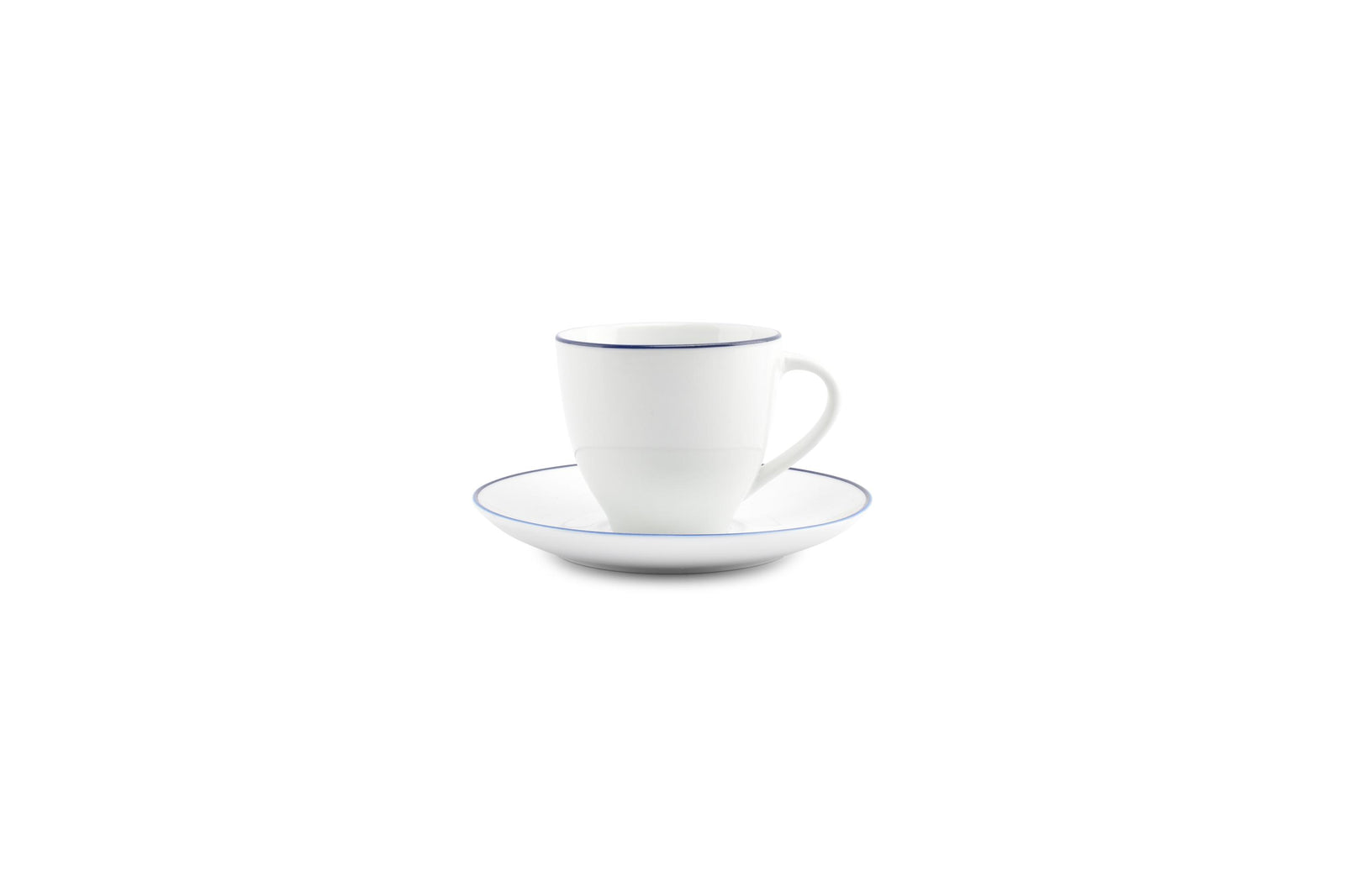 S&P - Basic White Tasse 20cl blue rim Basic White - 1 SET - 6 pièces
