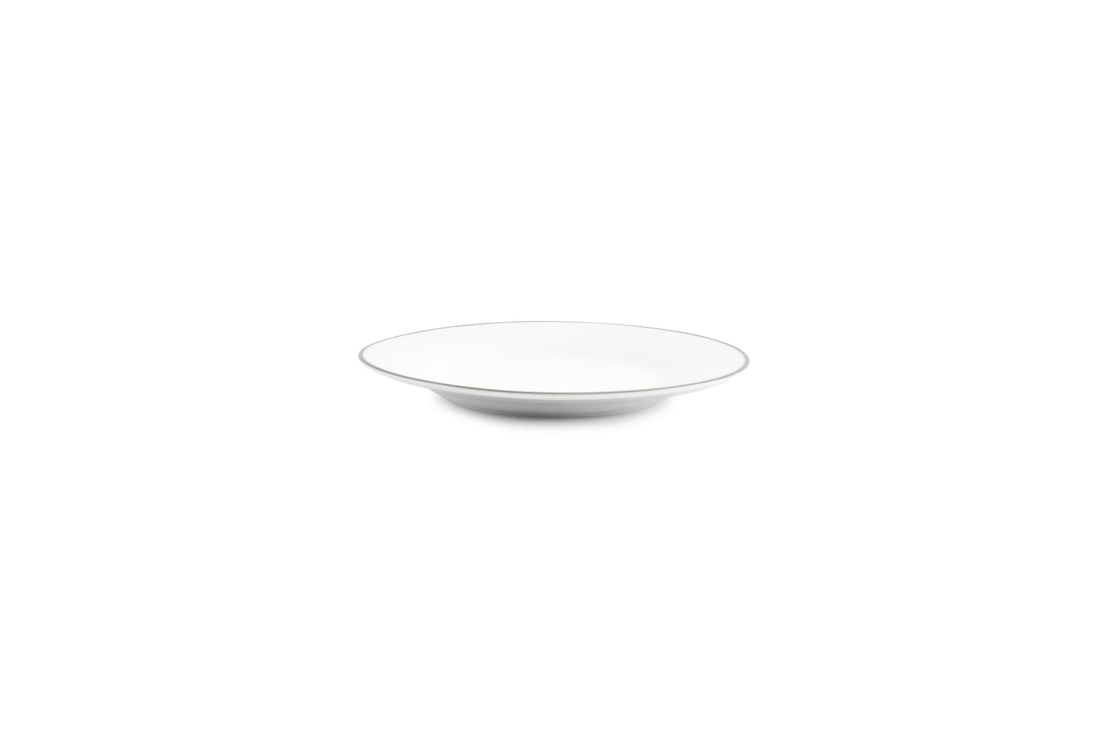 S&P - Basic White Assiette plate 15cm green rim Basic White - 1 SET - 6 pièces