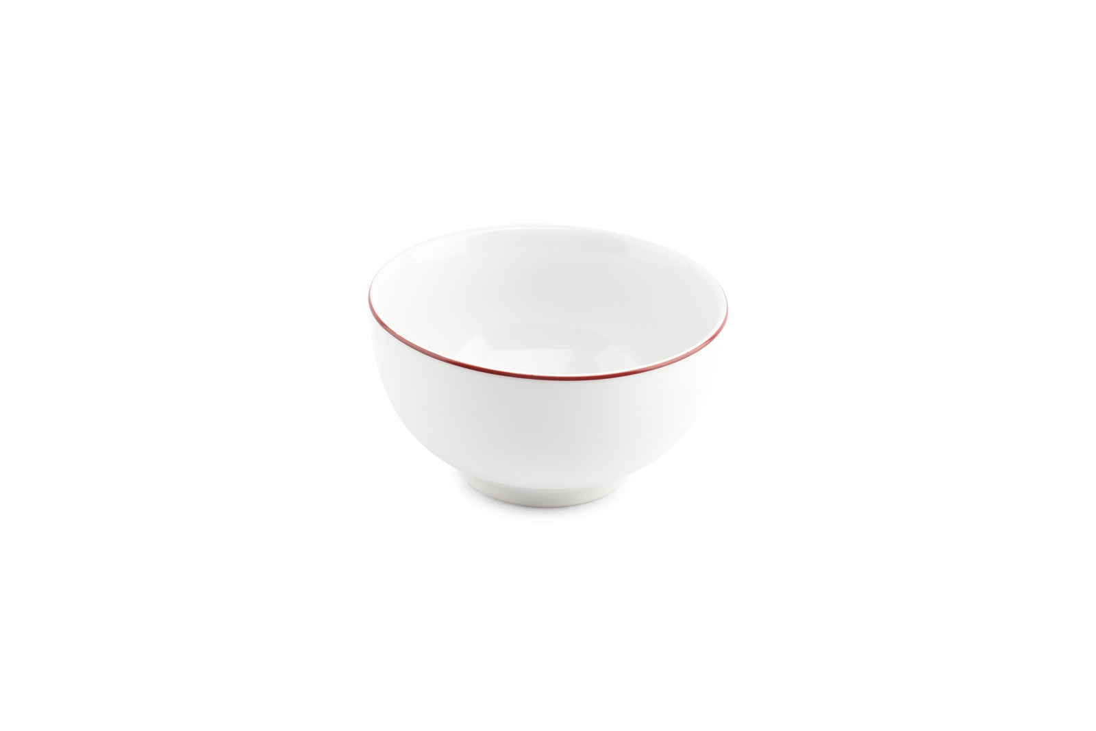 S&P - Basic White Kom 14xH8cm burgundy rim Basic White - 1 SET - 6 stuks