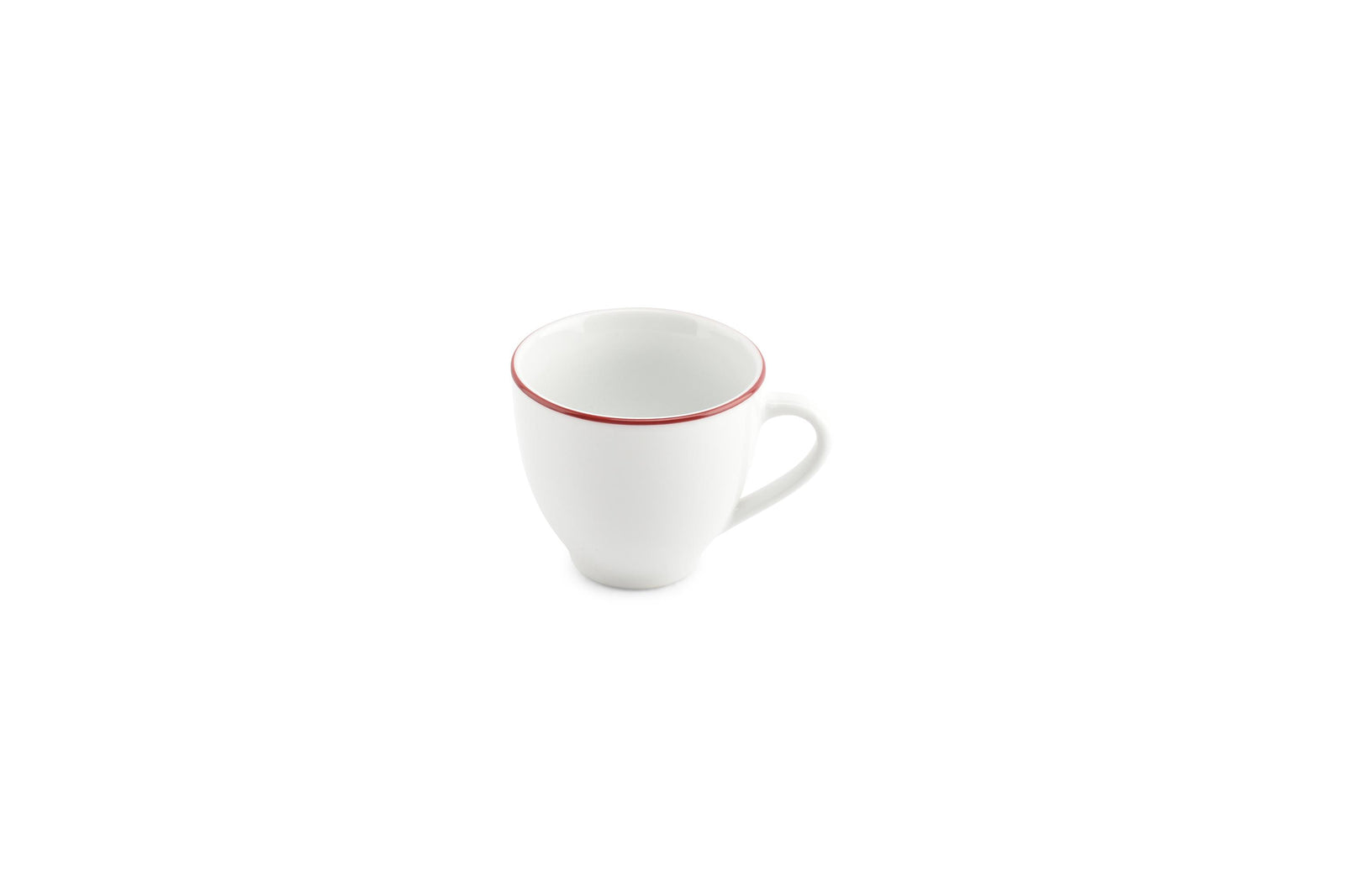S&P - Basic White Tasse 20cl burgundy rim Basic White - 1 SET - 6 pièces