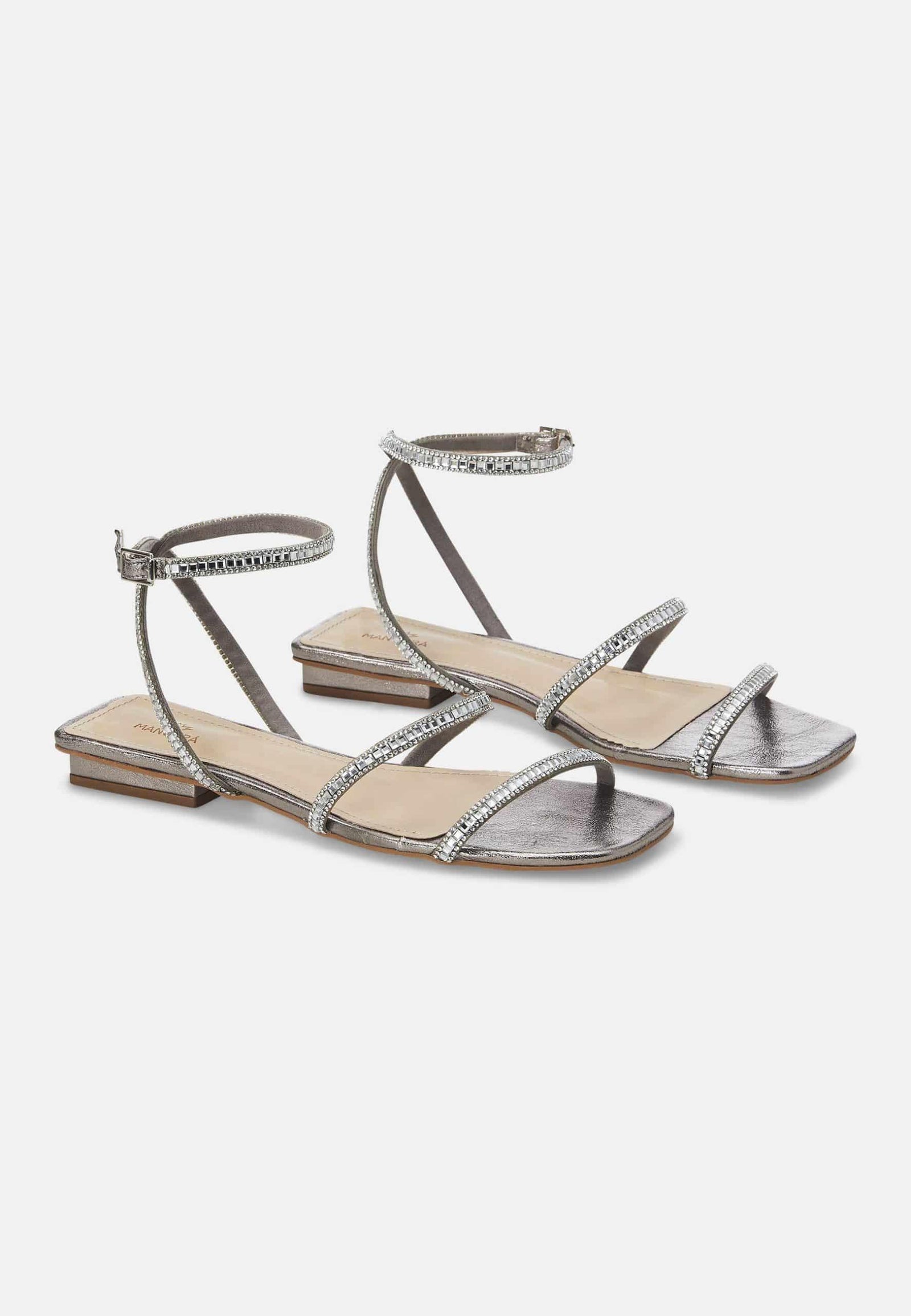 Aroeira Zomersandalen met Bandjes - Mangará - Zilver