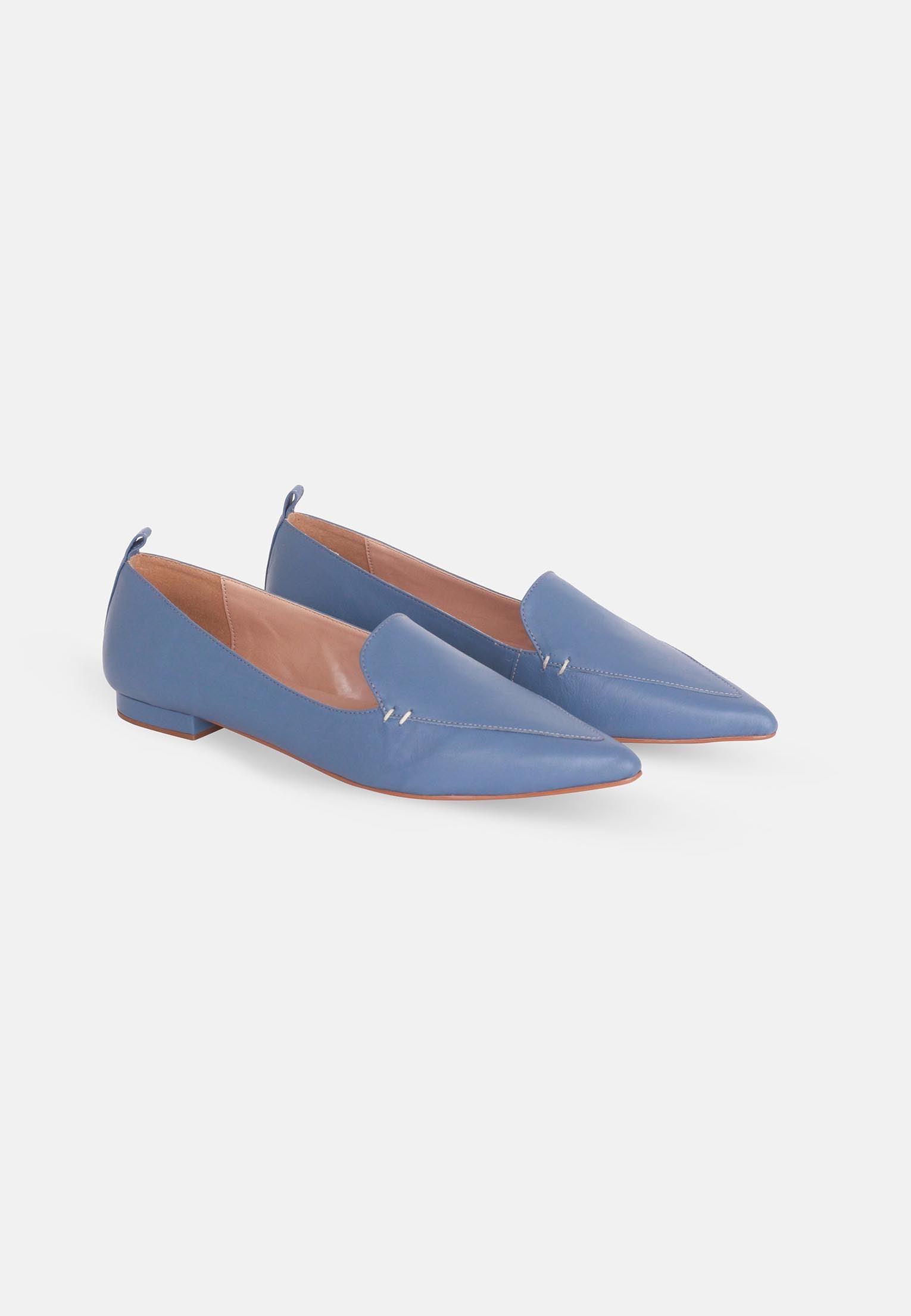 Mangará Butia Leren Ballerina - Blauw