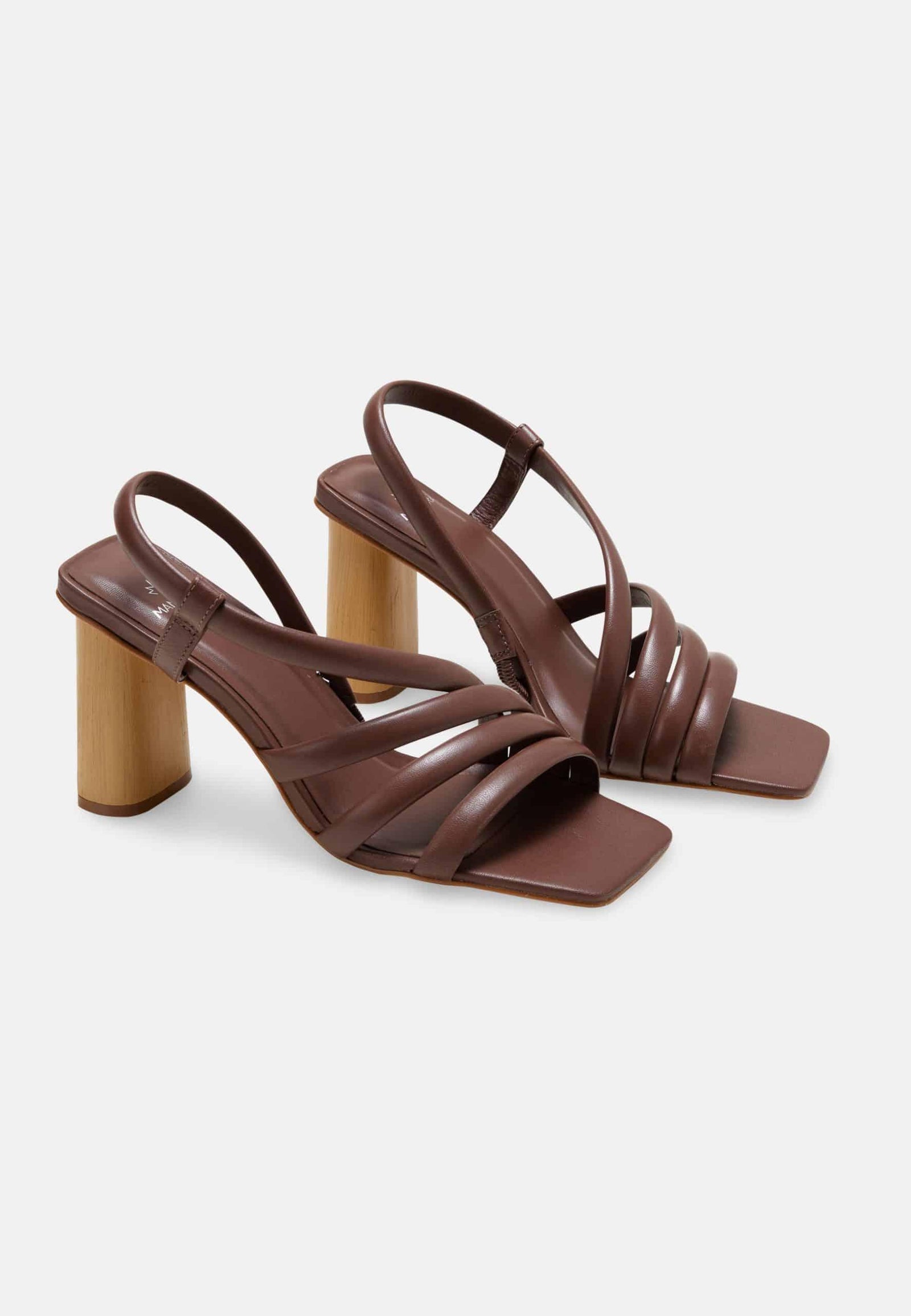 Mangará Cedro Blokhak Sandalen - Stijlvol Comfort voor Elke Stap - Bruin