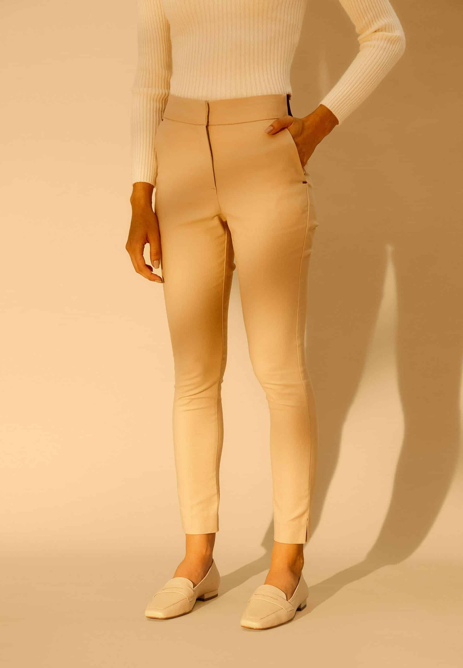 Mangará Dames Flats Cipo - Smalle Pasvorm - Beige