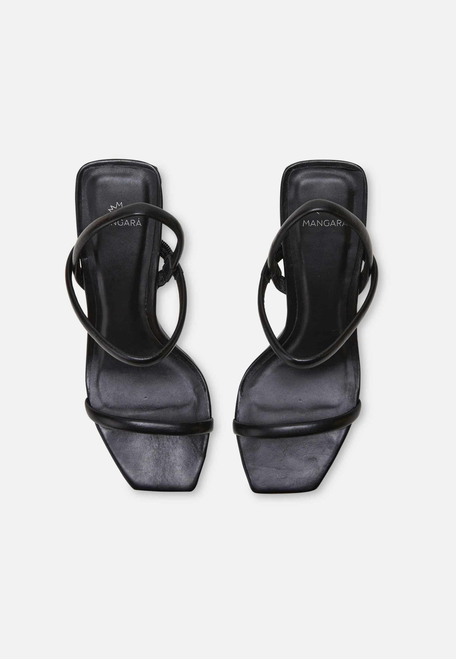 Mangará Palmito Sandalen met 6,5 cm Hak - Zwart