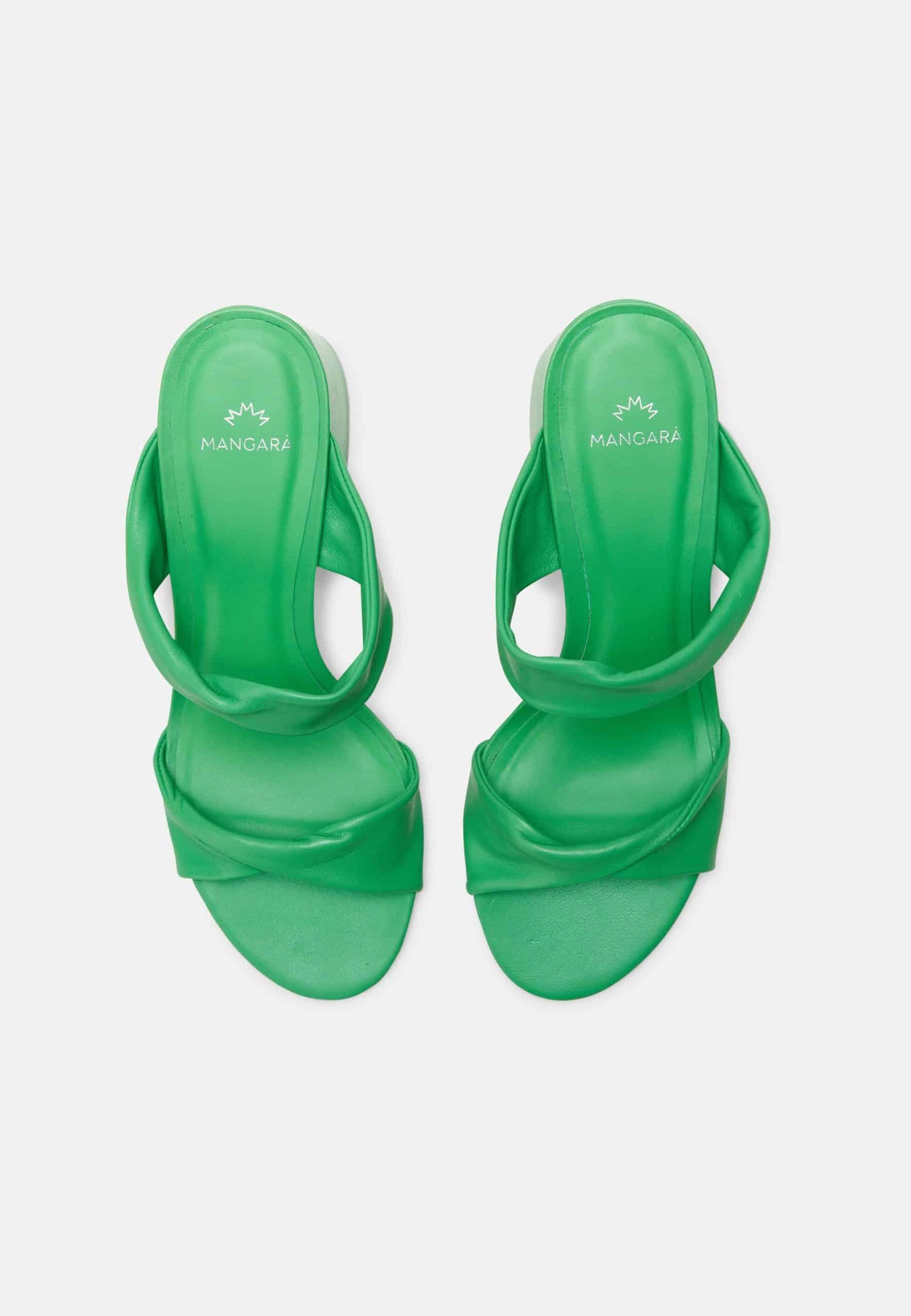 Mangará Xaxim Muiltjes met Blokhak - Elegante Zomerstijl - Groen