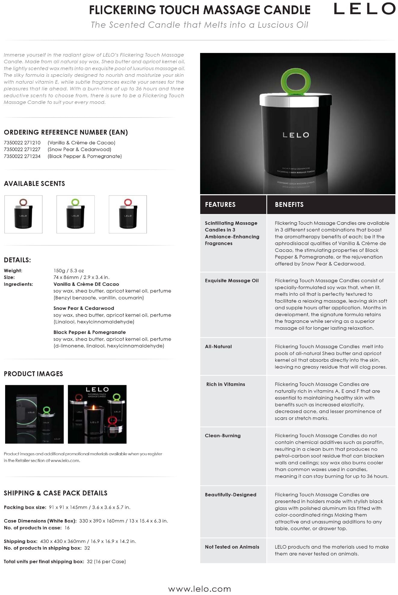 Massage Candle Snow Pear & Cedarwood