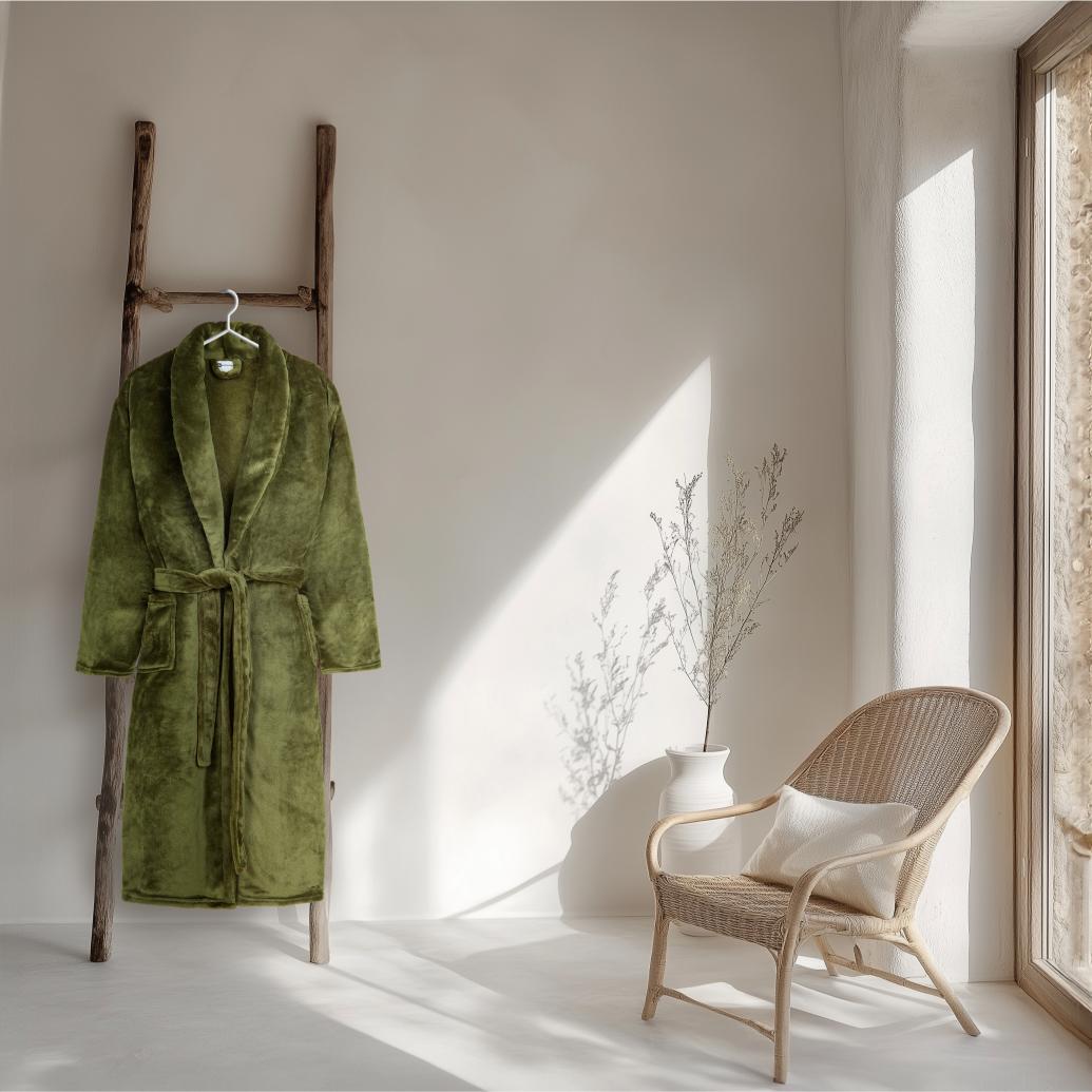 Good Morning - Badjas - Uni - Olive Green