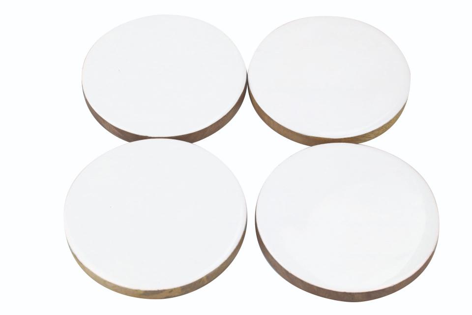 Madras Classic Round Coasters, Set of 4