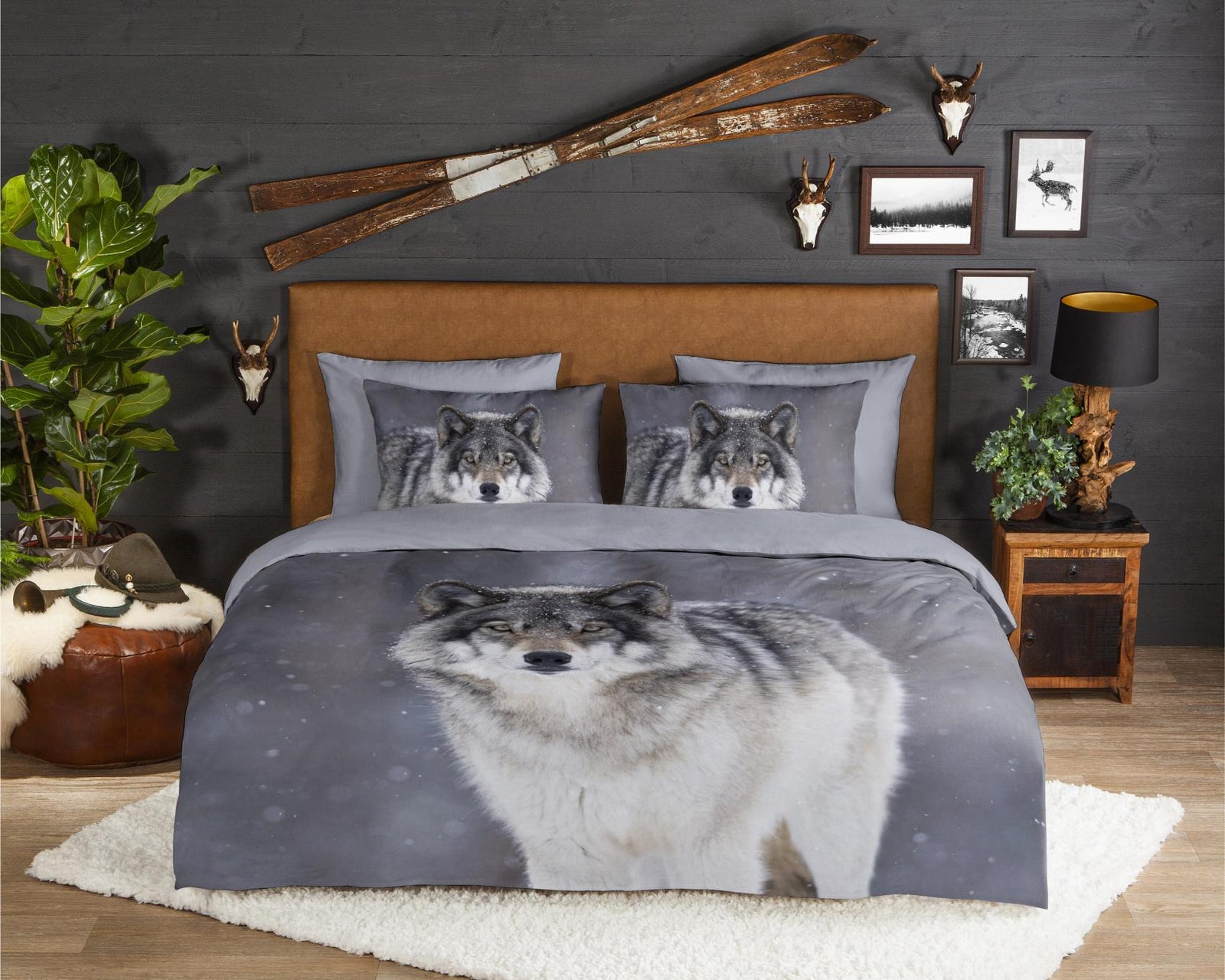 Good Morning - Housse De Couette - Wolfie - Grey