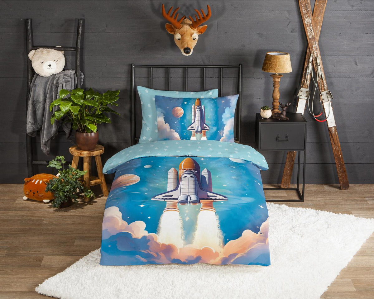 Good Morning - Dekbedovertrek - Fred - Blue