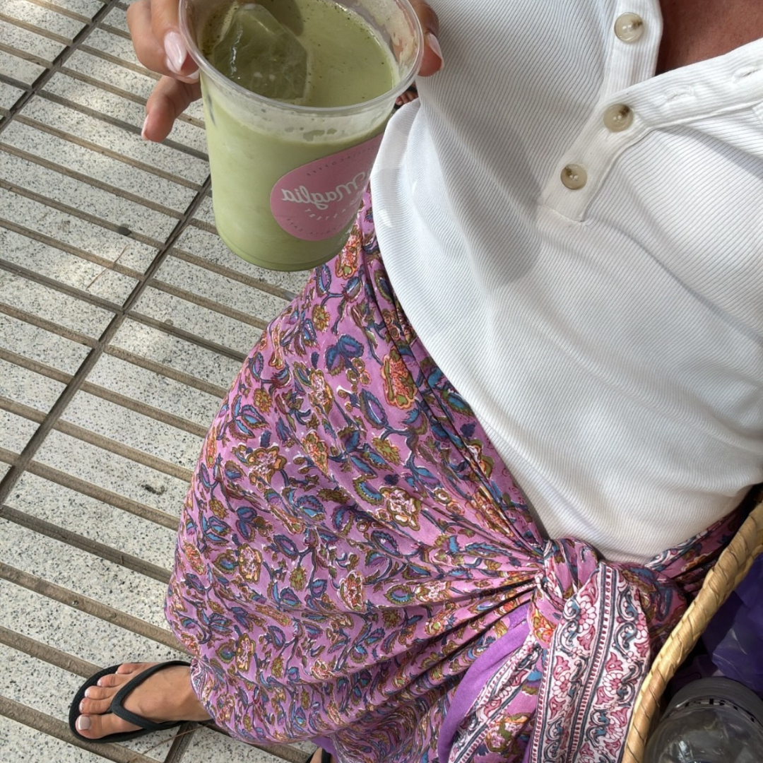 Pareo Pondichery Violet in katoenen voile