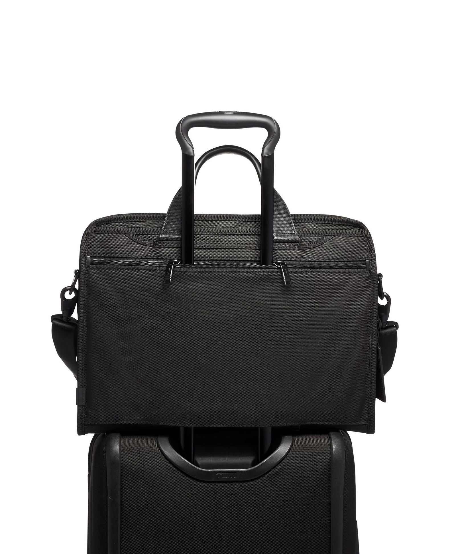 Alpha Compact Large Laptop Brief - Black