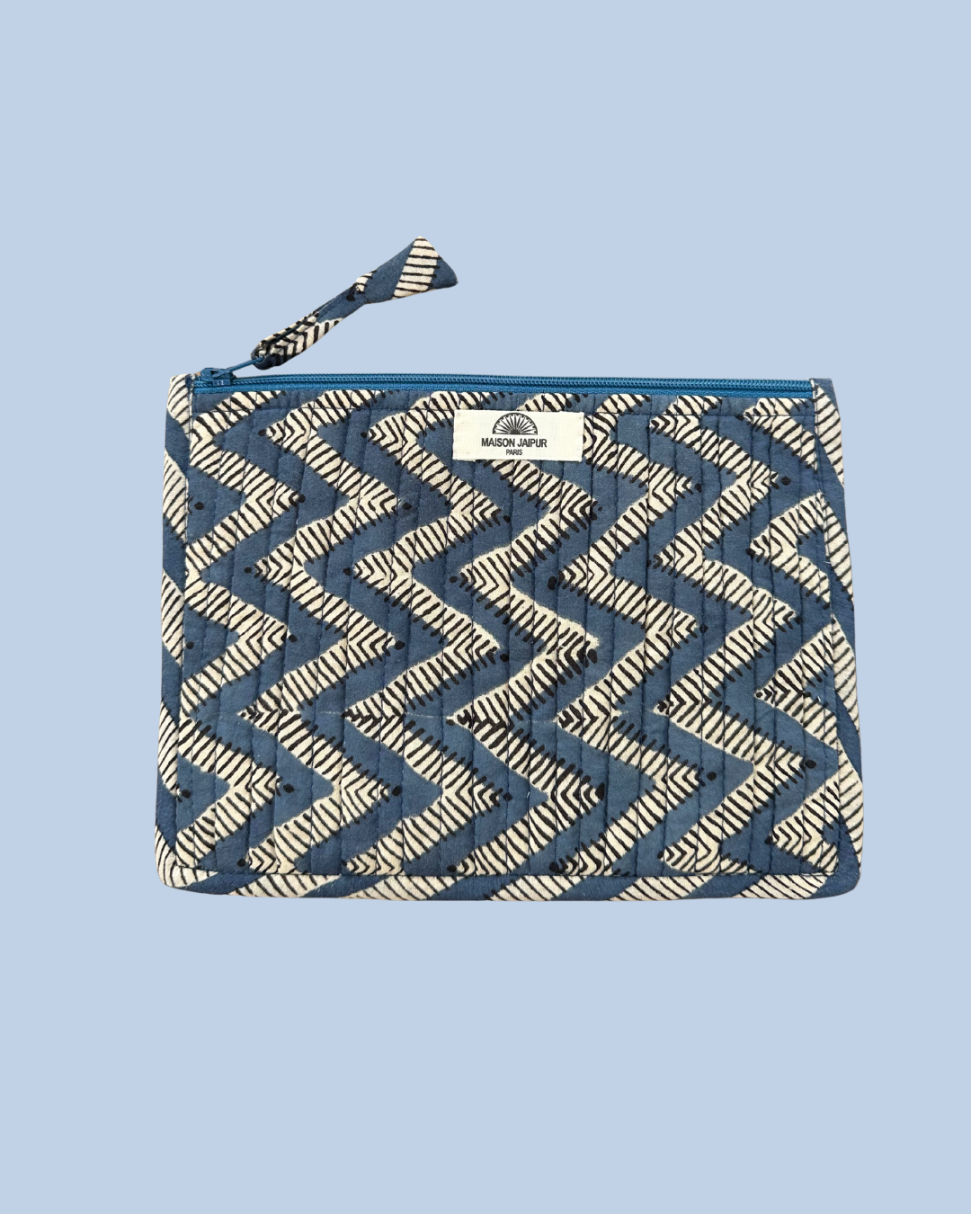 Pochette Bombay Bleu en voile de coton