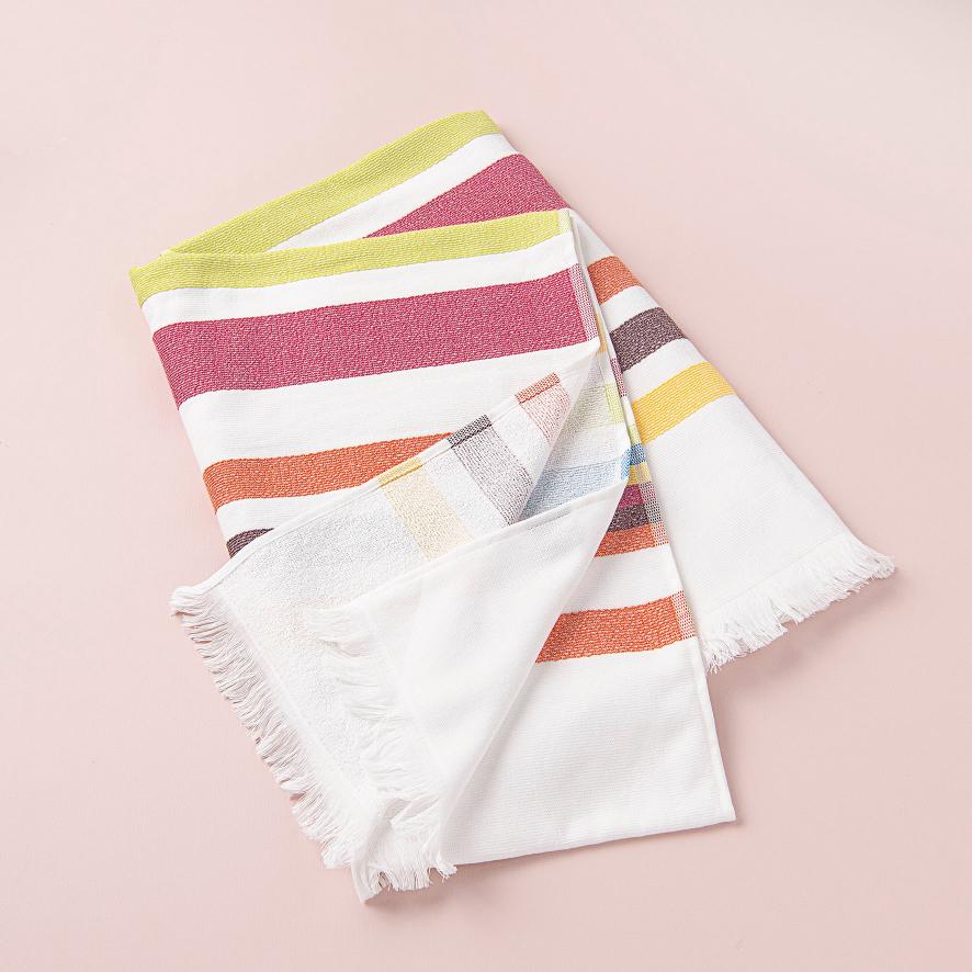 Mia Zia - SoloLinge de Plage Haut de Gamme - Fouta Handdoek - Het thema &quot;Solo&quot; witte achtergrond