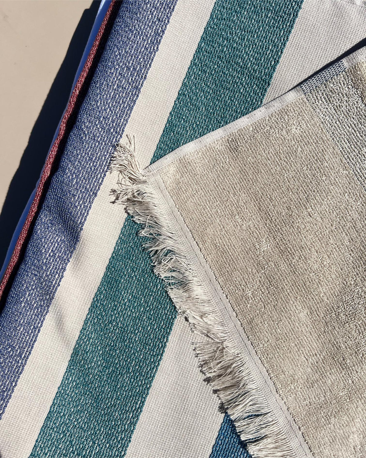 Mia Zia - Linge de Plage Haut de Gamme - Fouta Handdoek - De &quot;Blauwe&quot; Thema Ficelle achtergrond