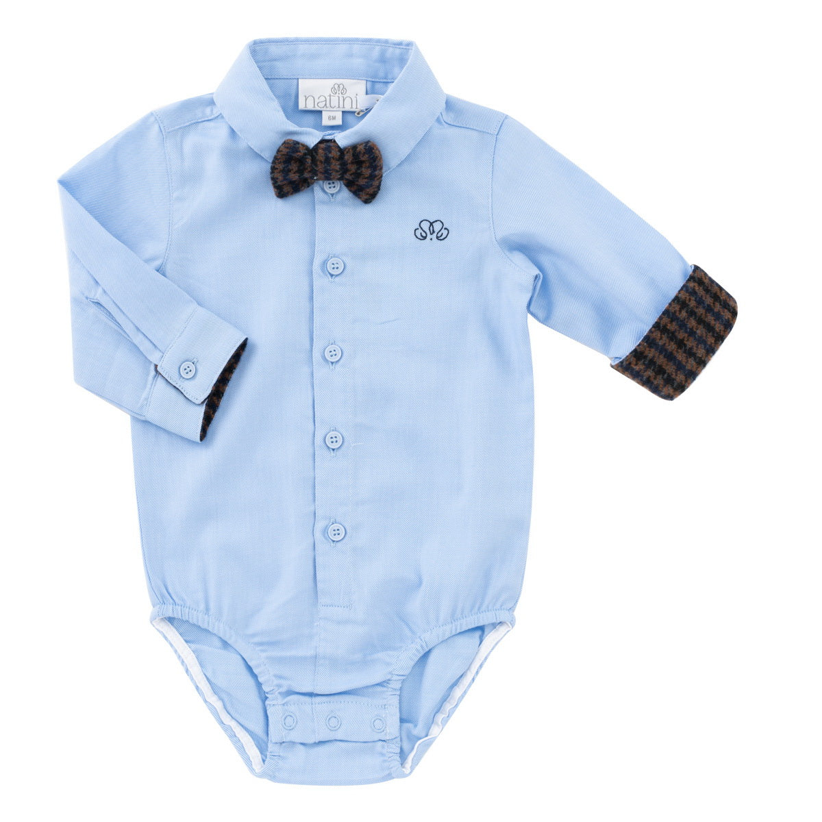 Bodyshirt Pierrot Bow Square - Blauw