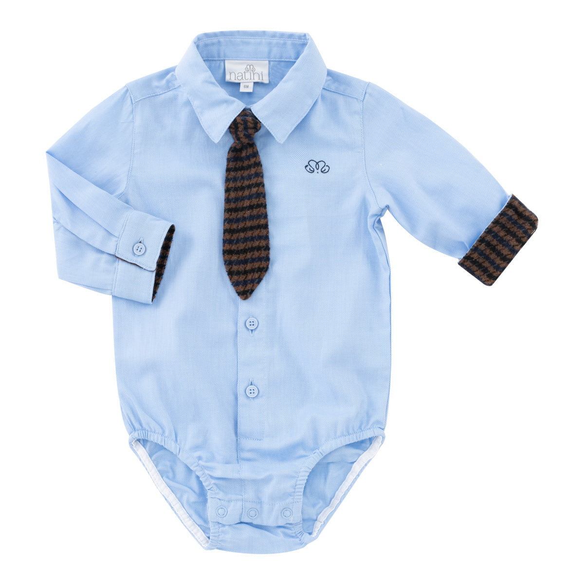 Bodyshirt Pierrot Tie Square - Bleu