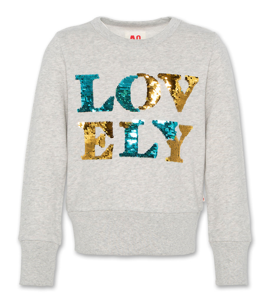 C-Neck Sweater Lovely - Light Oxford