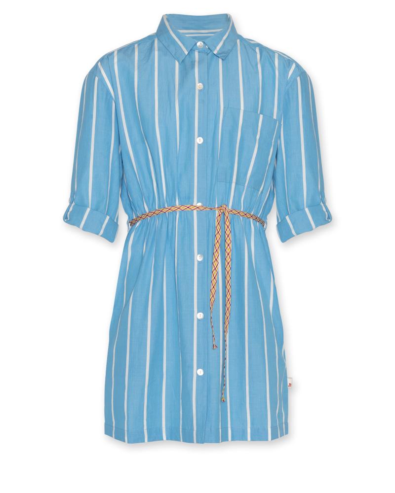 Chloe Blue Stripe Dress - Blue
