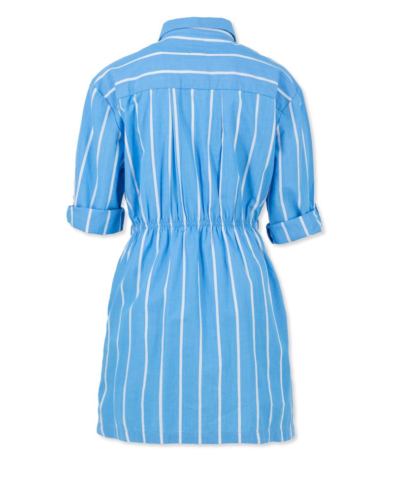 Chloe Blue Stripe Dress - Blue