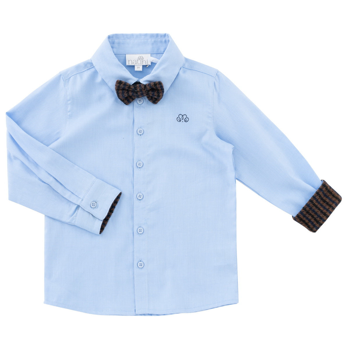 Shirt Pierrot Bow Square - Blauw