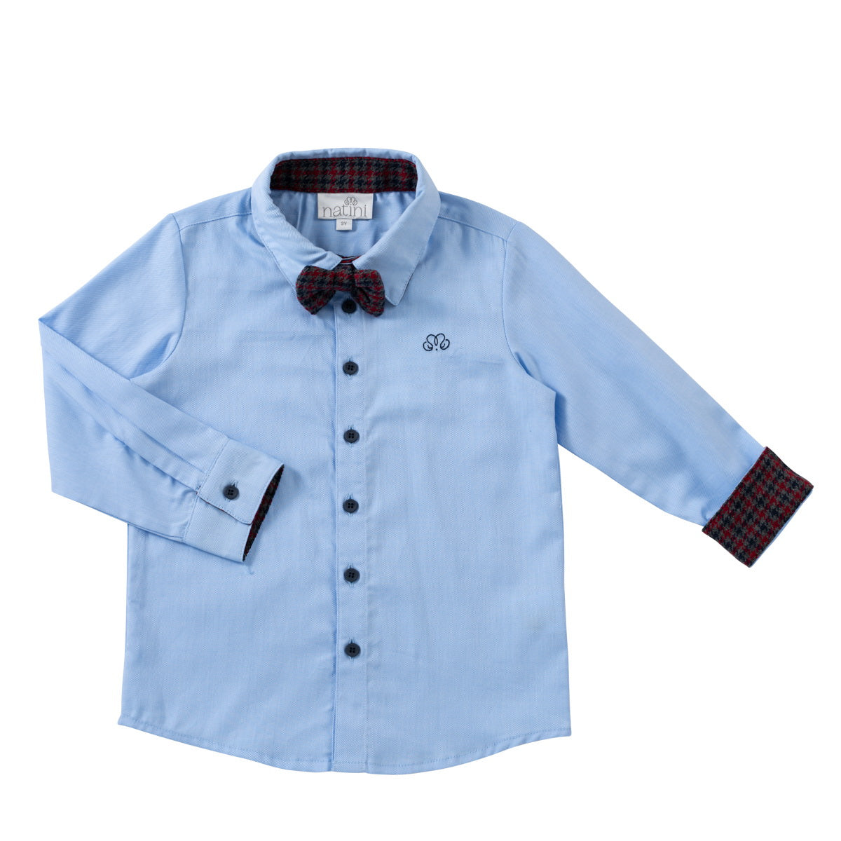 Shirt Pierrot Bow Vichy - Blauw