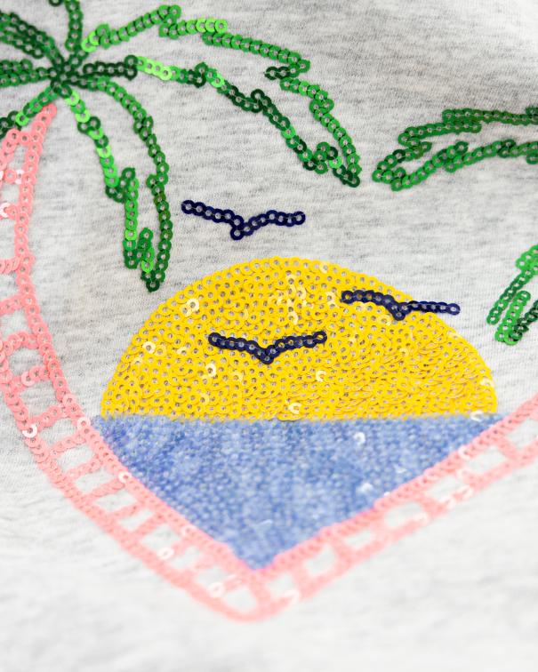 Amy T-Shirt Island    - Heather Grey