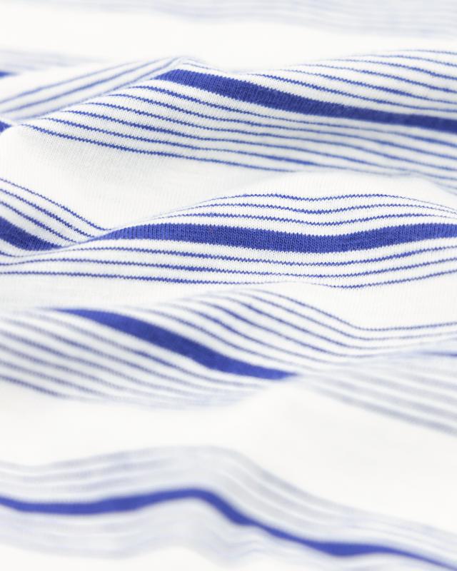Mat Striped T-Shirt Ao76 - Bright Blue