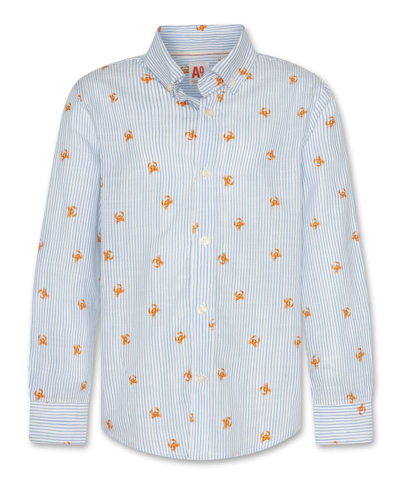 Axel Shirt Crab Aop - Blue