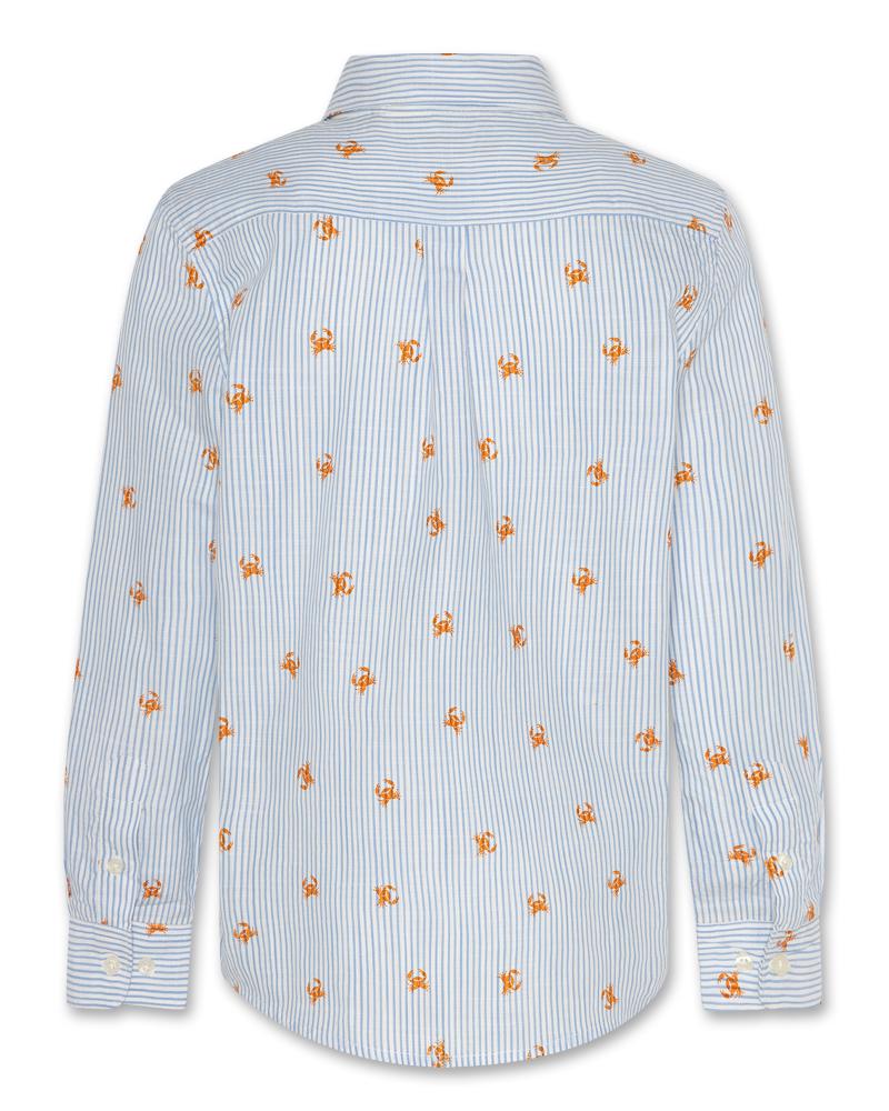 Axel Shirt Crab Aop - Blue