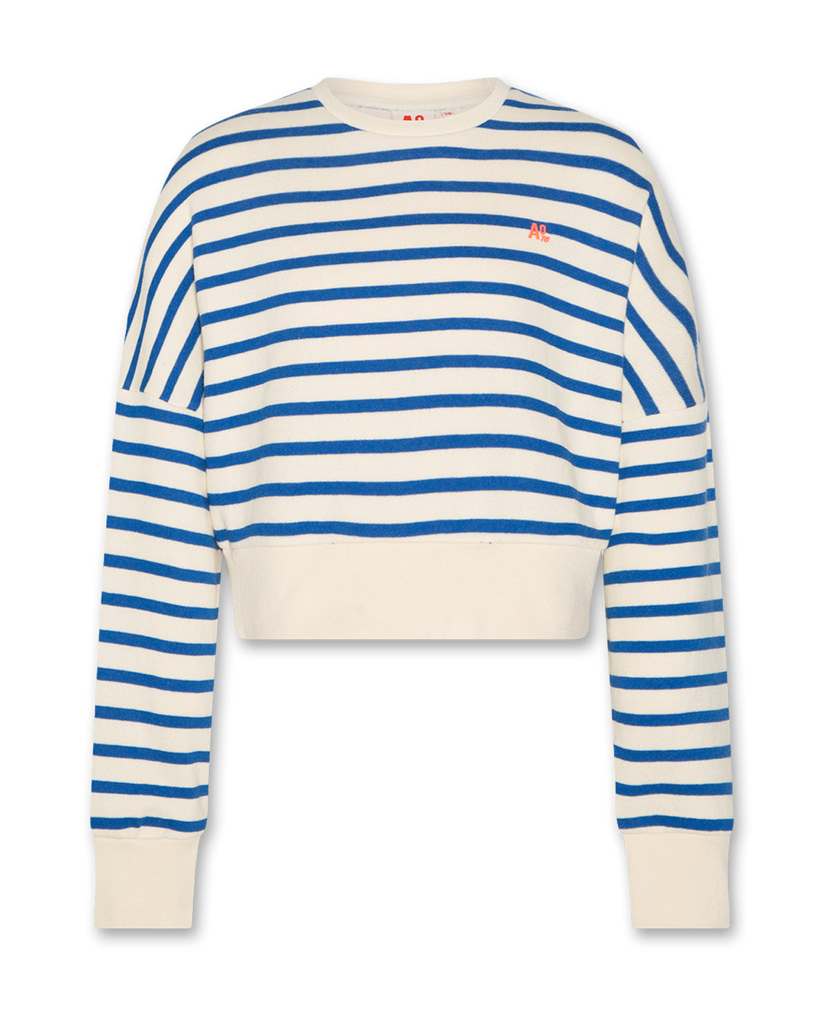 Abby Sweater Logo Stripe - Bright Blue