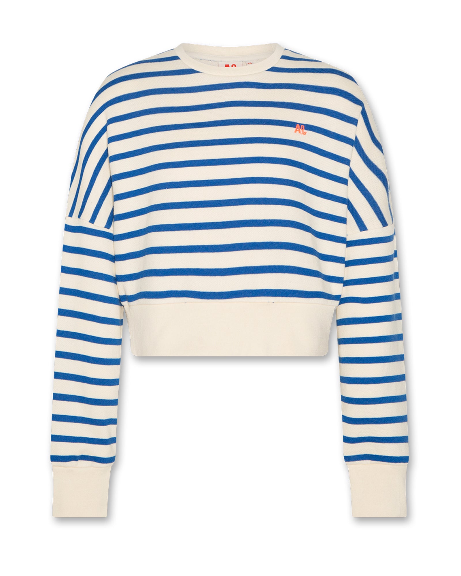 Abby Sweater Logo Stripe - Bright Blue