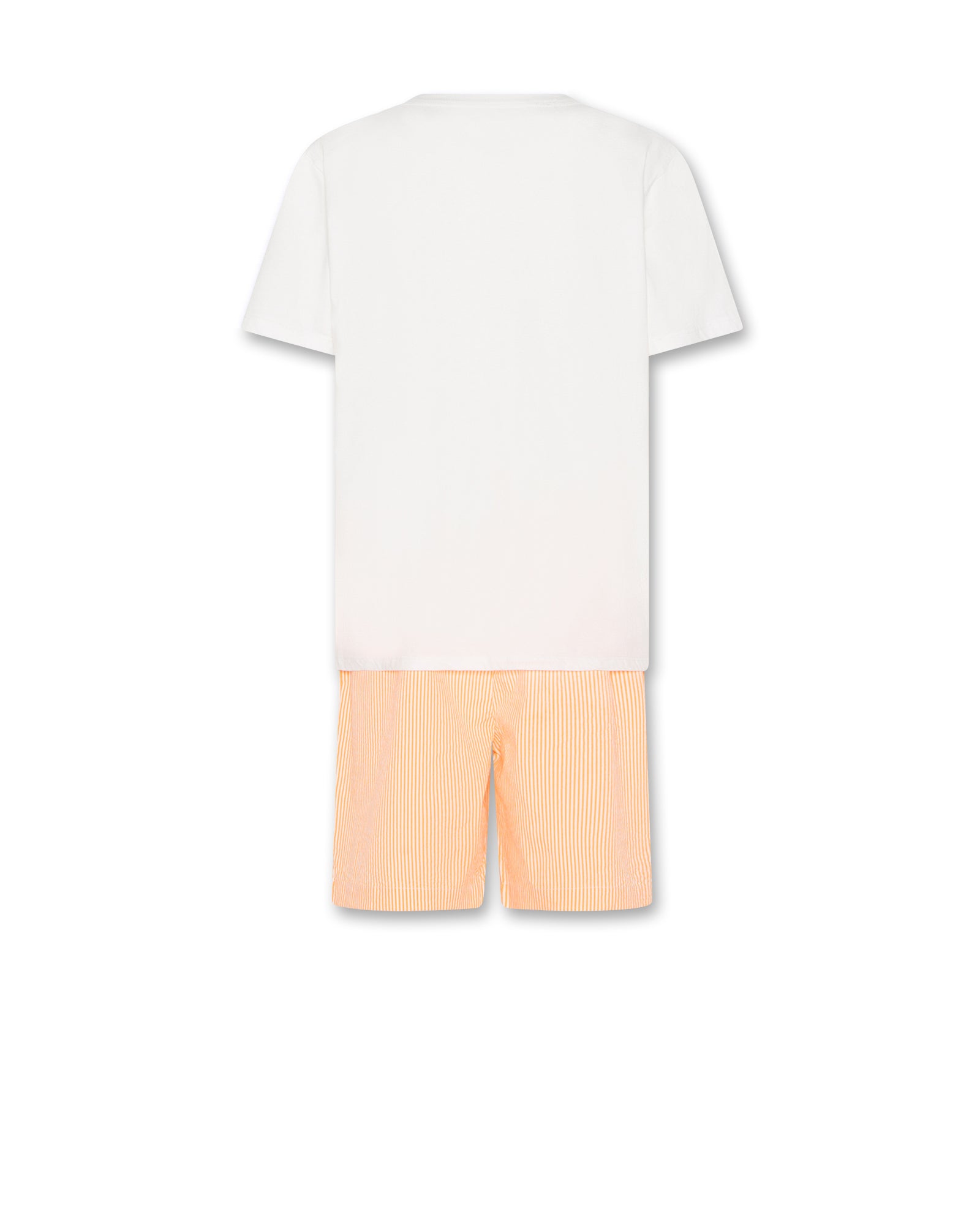 Le Pajamas Shorts + T-Shirt - Beck Stripe Orange