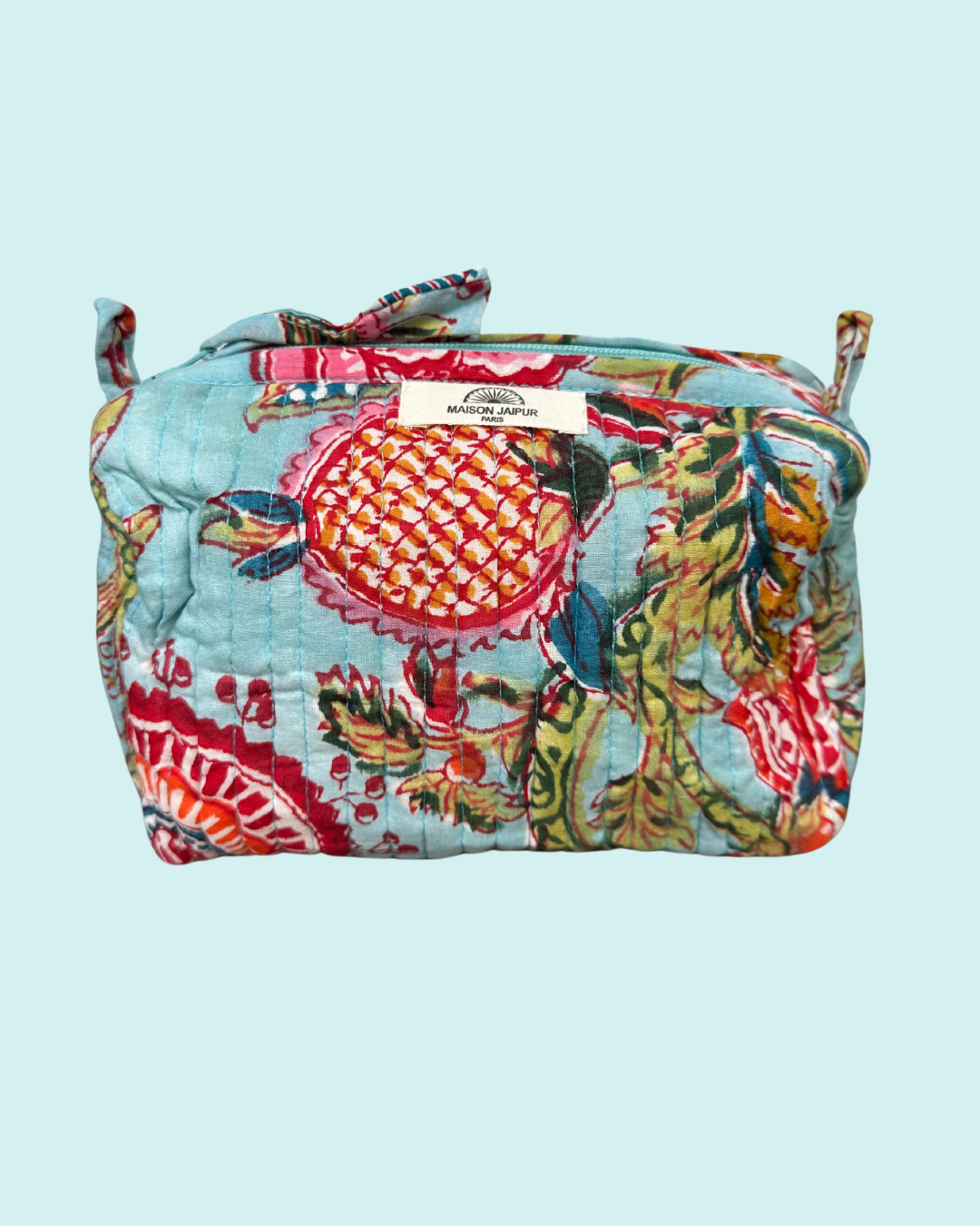 Pouch Delhi M Blauw in katoenen zeil