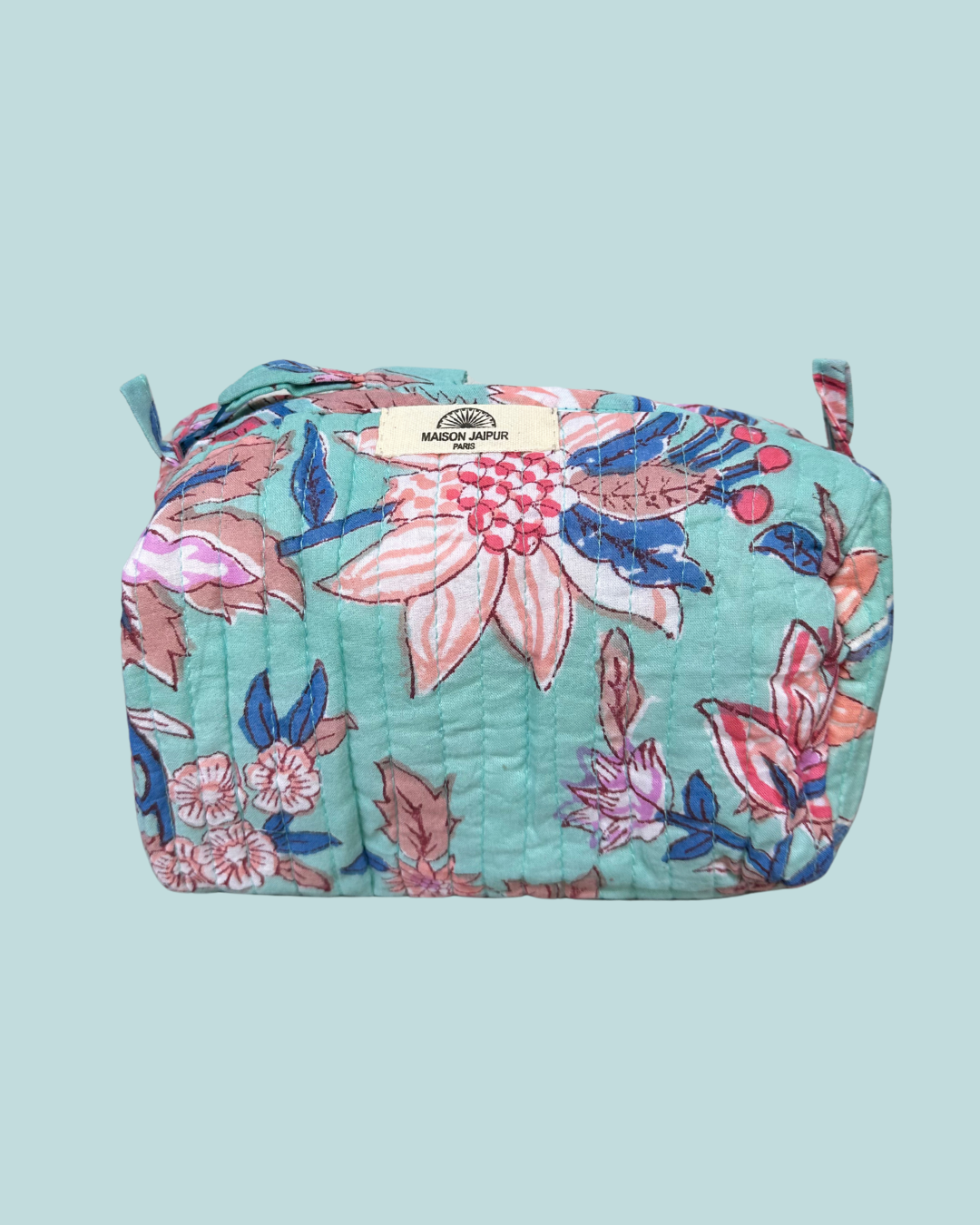 Pouch Delhi S Bleu en voile de coton