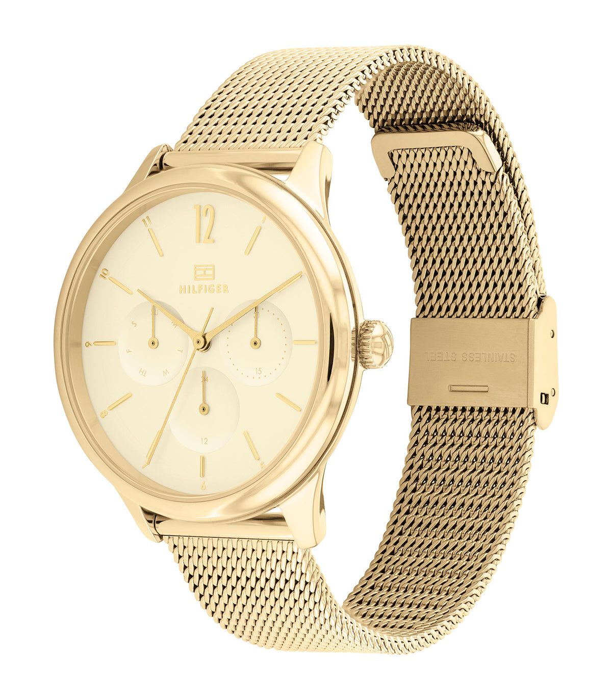 Tommy Hilfiger - Casual - Vrouw - Gouden Armband - Gouden Wijzerplaat - Gouden Kast