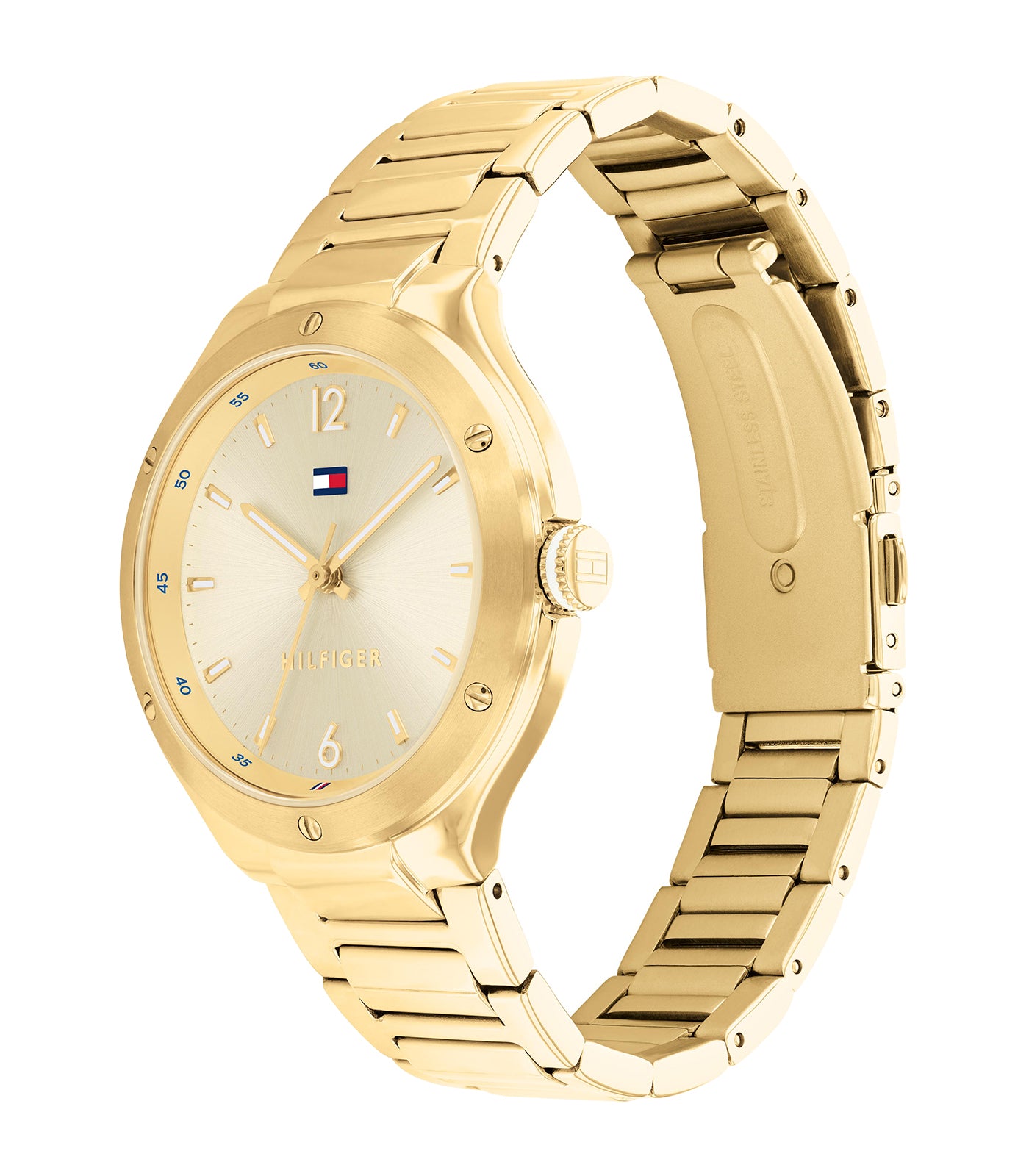 Tommy Hilfiger - Sport - Vrouw - Gouden Armband - Gouden Wijzerplaat - Gouden Kast