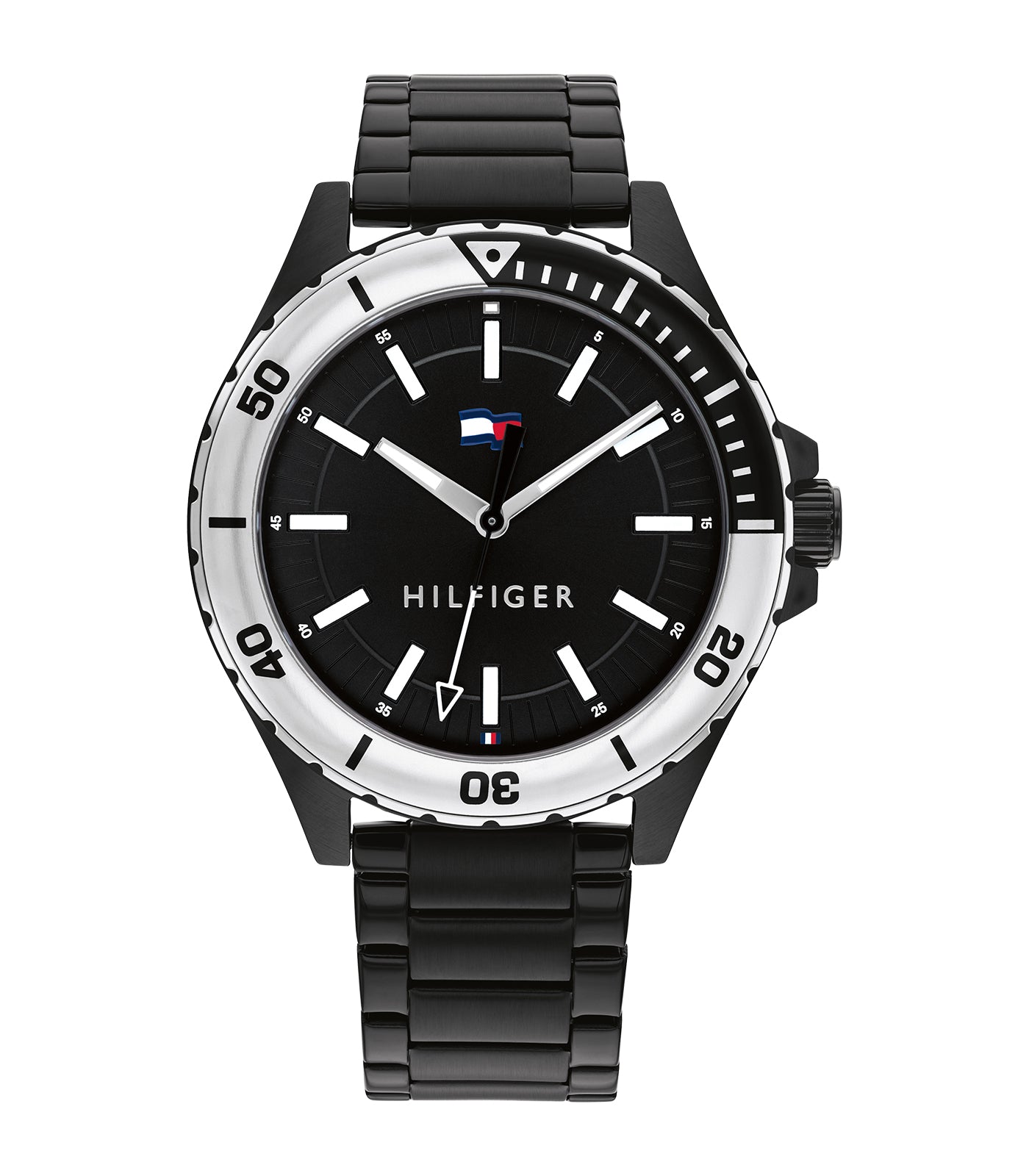 Tommy Hilfiger - Sport - Man - Zwarte Band -  Zwarte Wijzerplaat -  Zwarte Kast