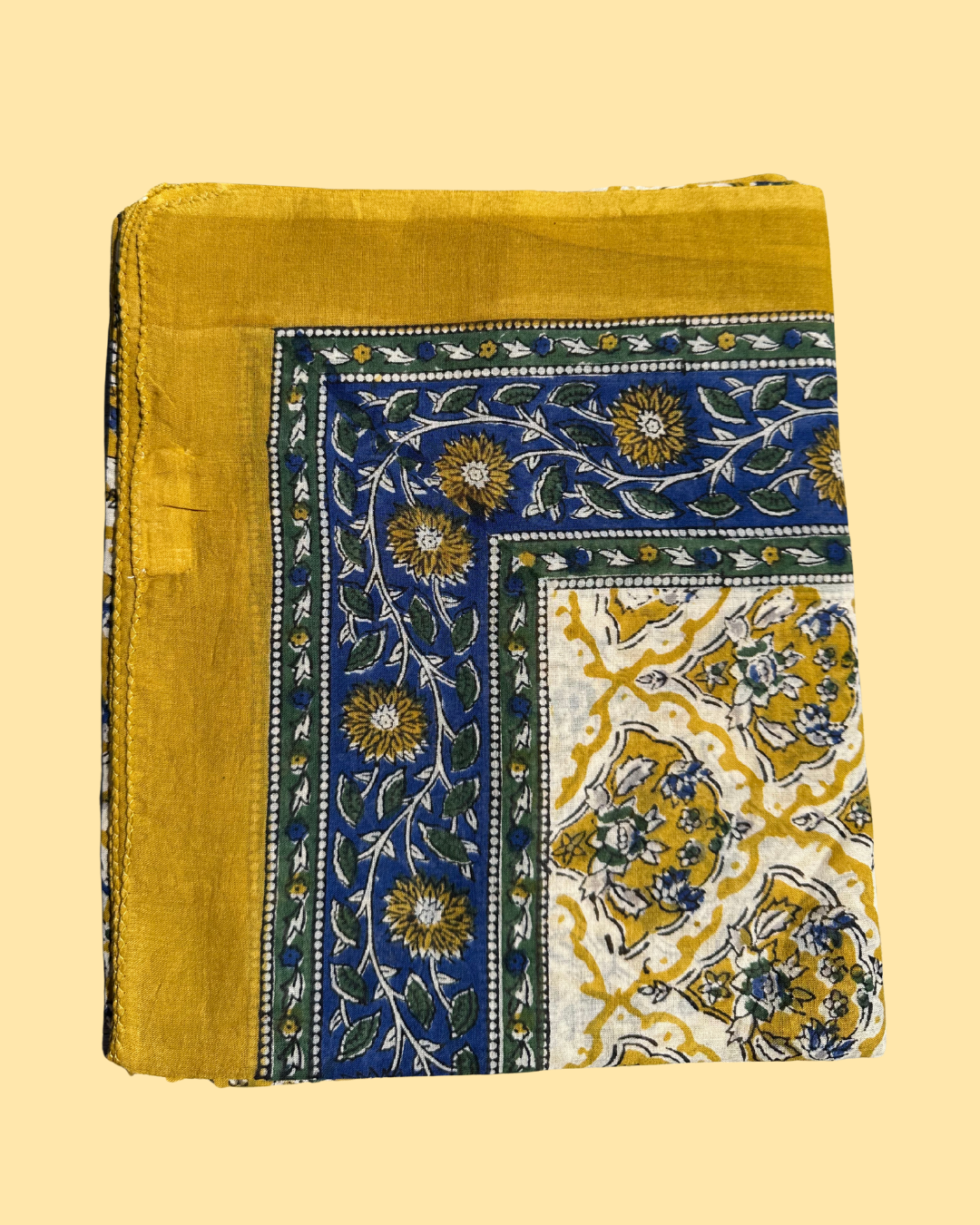 Pareo Pondichery Geel in katoenen voile