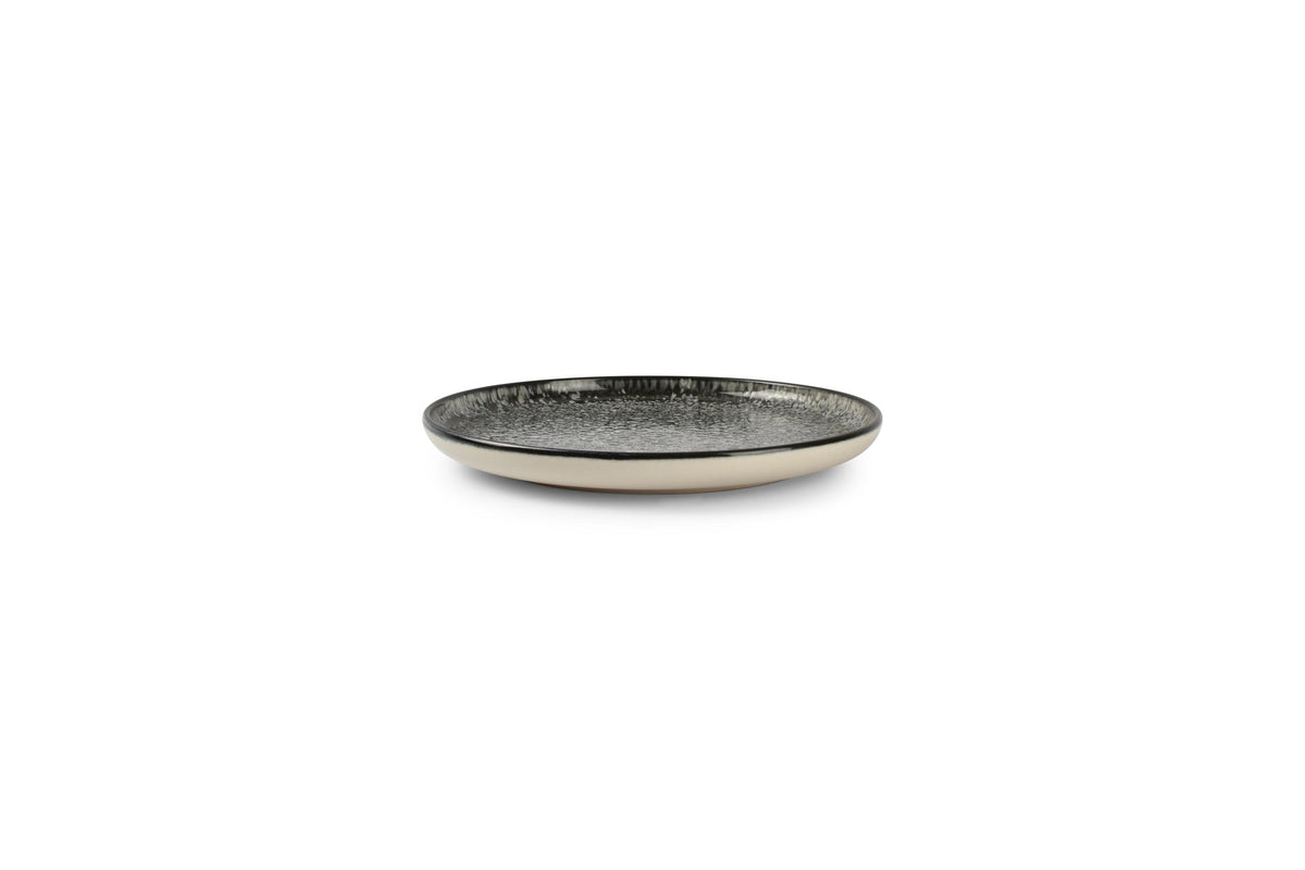 Ona - Plate 20cm black Gravel - set/2