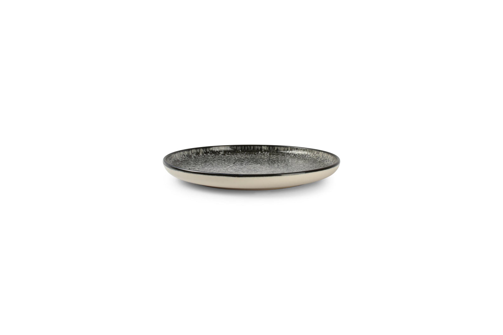 Ona - Plate 20cm black Gravel - set/2