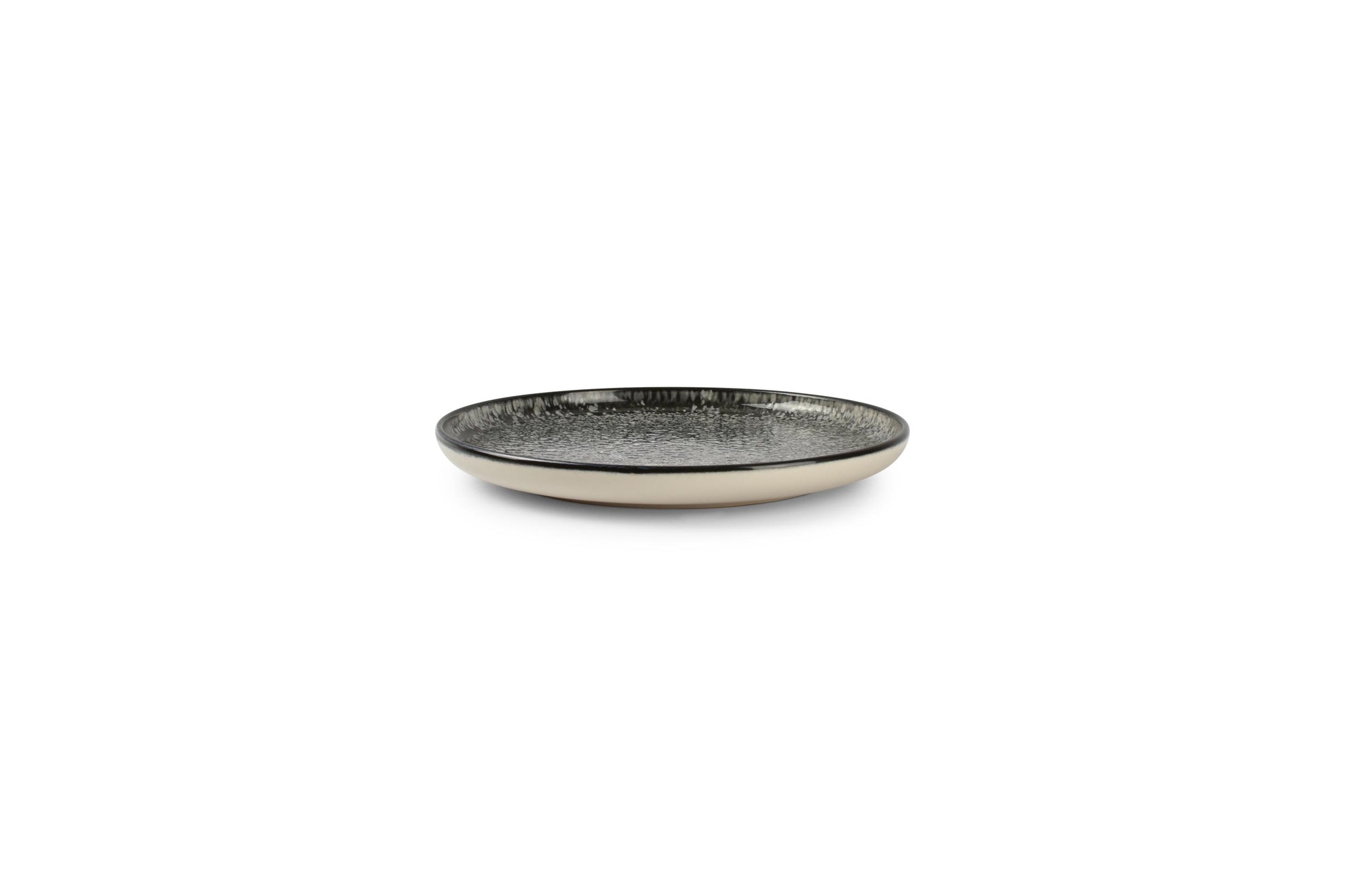 Ona - Plate 20cm black Gravel - set/2