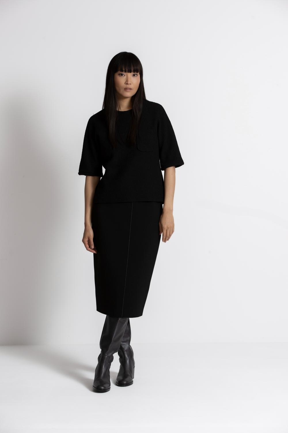 Blouse - Hendy Slit 626 - Zwart