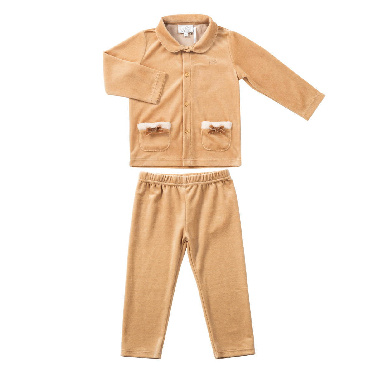 Pyjama 2Pc Bow Fur - Beige
