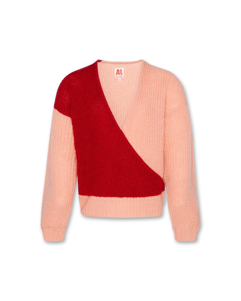 Gloria V-Neck - Dark Red